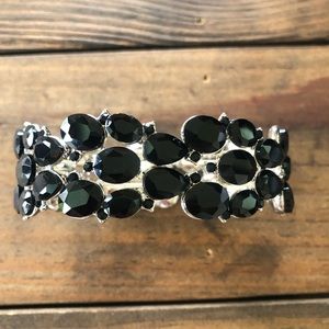 This bracelet has beautiful black stones.